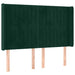 Tăblie pat cu aripioare verde închis 147x16x118/128 cm catifea - WALTI WALTI