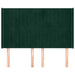 Tăblie pat cu aripioare verde închis 147x16x118/128 cm catifea - WALTI WALTI