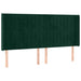 Tăblie pat cu aripioare verde închis 163x16x118/128 cm catifea - WALTI WALTI
