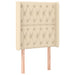 Tăblie de pat cu aripioare, crem, 83x16x118/128 cm, textil - WALTI WALTI