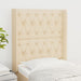 Tăblie de pat cu aripioare, crem, 83x16x118/128 cm, textil - WALTI WALTI