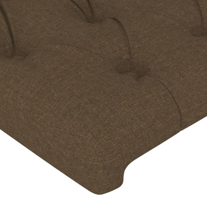 Tăblie de pat cu aripioare maro închis 93x16x118/128 cm textil - WALTI WALTI