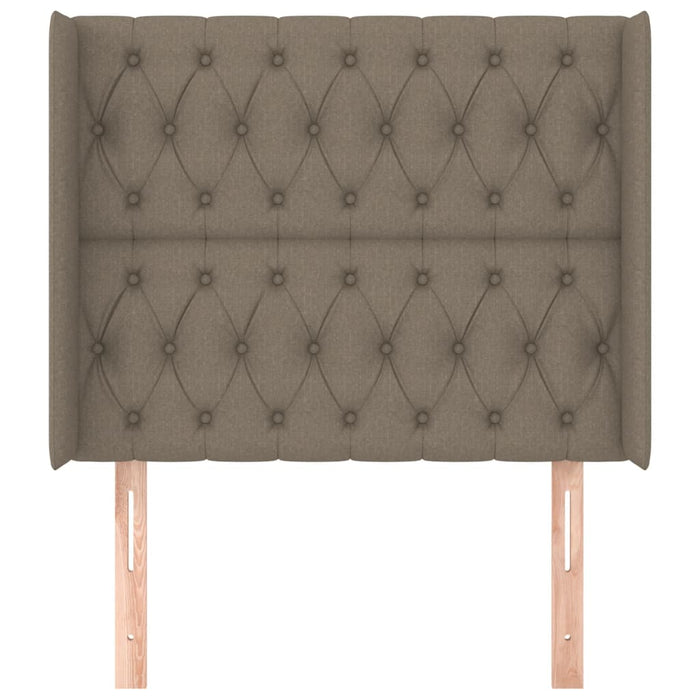 Tăblie de pat cu aripioare gri taupe 93x16x118/128 cm textil - WALTI WALTI