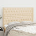 Tăblie de pat cu aripioare, crem, 163x16x118/128 cm, textil - WALTI WALTI