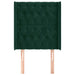 Tăblie pat cu aripioare verde închis 83x16x118/128 cm catifea - WALTI WALTI