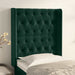 Tăblie pat cu aripioare verde închis 83x16x118/128 cm catifea - WALTI WALTI