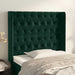 Tăblie pat cu aripioare verde închis 93x16x118/128 cm catifea - WALTI WALTI