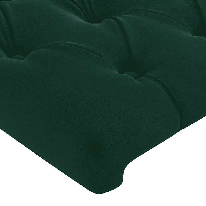 Tăblie pat cu aripioare verde închis 103x16x118/128 cm catifea - WALTI WALTI