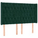 Tăblie pat cu aripioare verde închis 147x16x118/128 cm catifea - WALTI WALTI