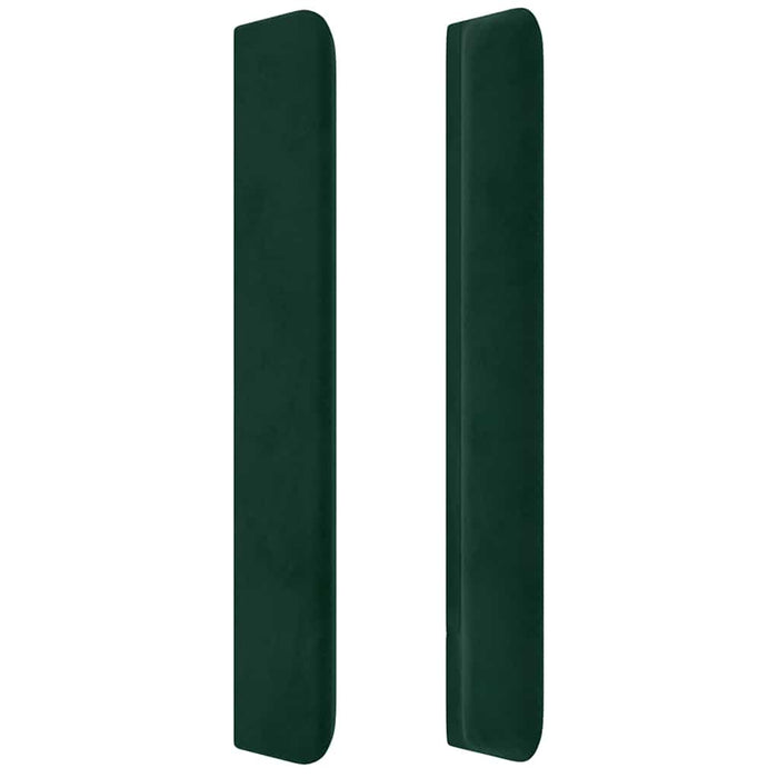 Tăblie pat cu aripioare verde închis 147x16x118/128 cm catifea - WALTI WALTI