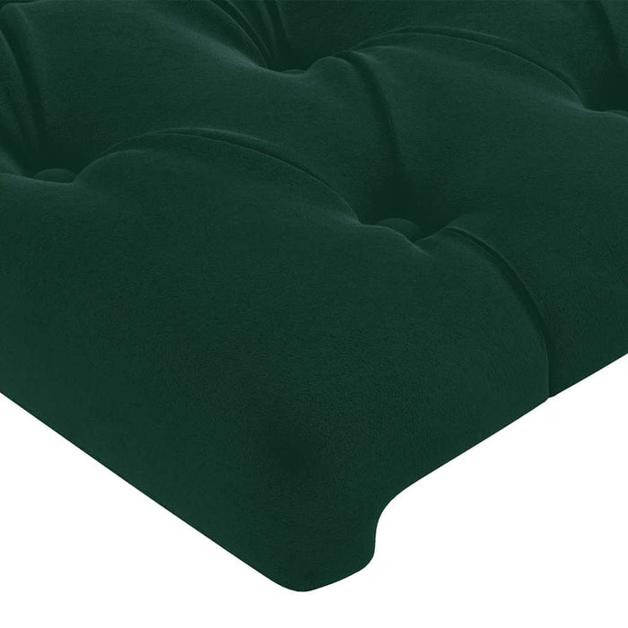Tăblie pat cu aripioare verde închis 147x16x118/128 cm catifea - WALTI WALTI