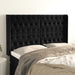 Tăblie de pat cu aripioare, negru, 163x16x118/128 cm, catifea - WALTI WALTI