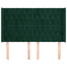 Tăblie pat cu aripioare verde închis 163x16x118/128 cm catifea - WALTI WALTI