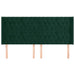Tăblie pat cu aripioare verde închis 203x16x118/128 cm catifea - WALTI WALTI