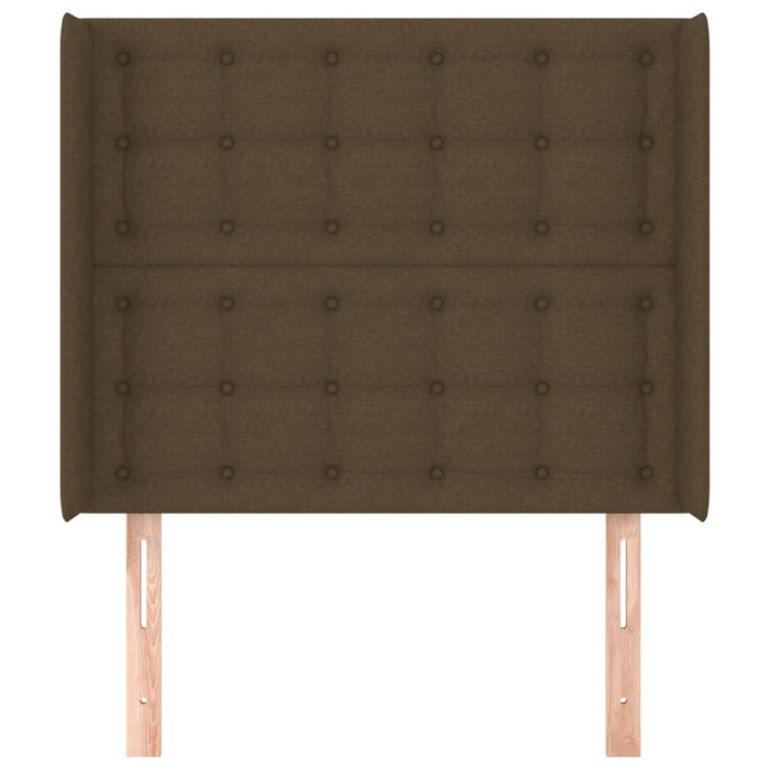 Tăblie de pat cu aripioare maro închis 83x16x118/128 cm textil - WALTI WALTI