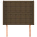 Tăblie de pat cu aripioare maro închis 83x16x118/128 cm textil - WALTI WALTI