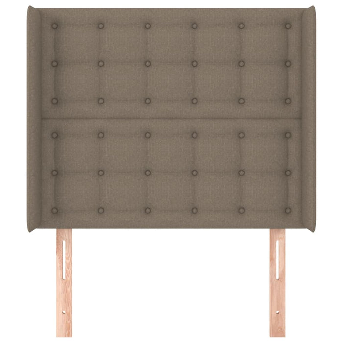 Tăblie de pat cu aripioare gri taupe 83x16x118/128 cm textil - WALTI WALTI