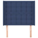 Tăblie de pat cu aripioare, albastru, 83x16x118/128 cm, textil - WALTI WALTI
