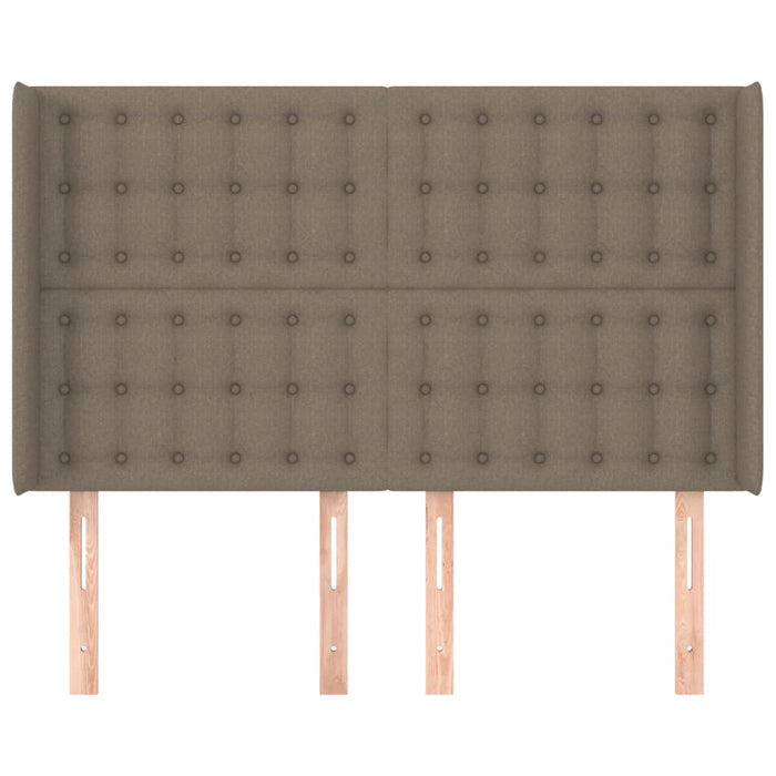 Tăblie de pat cu aripioare gri taupe 147x16x118/128 cm textil - WALTI WALTI