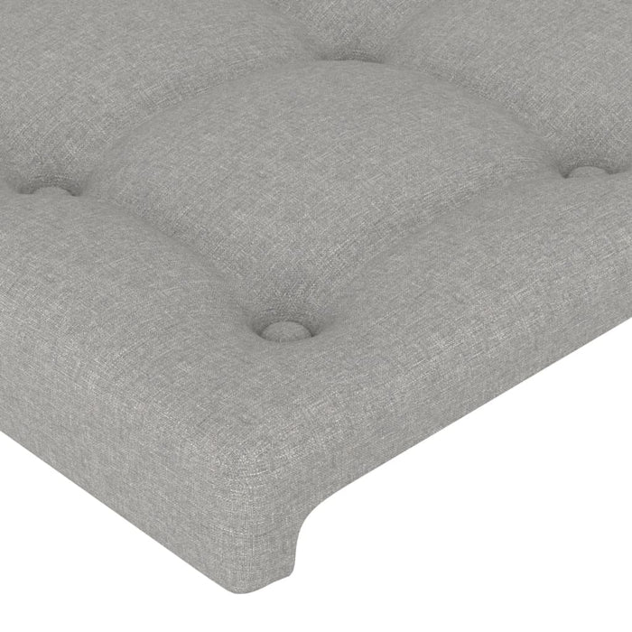 Tăblie de pat cu aripioare gri deschis 163x16x118/128 cm textil - WALTI WALTI