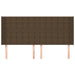 Tăblie de pat cu aripioare maro închis 163x16x118/128 cm textil - WALTI WALTI