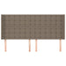 Tăblie de pat cu aripioare, gri taupe, 163x16x118/128cm, textil - WALTI WALTI