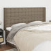 Tăblie de pat cu aripioare, gri taupe, 163x16x118/128cm, textil - WALTI WALTI