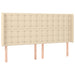 Tăblie de pat cu aripioare, crem, 163x16x118/128 cm, textil - WALTI WALTI