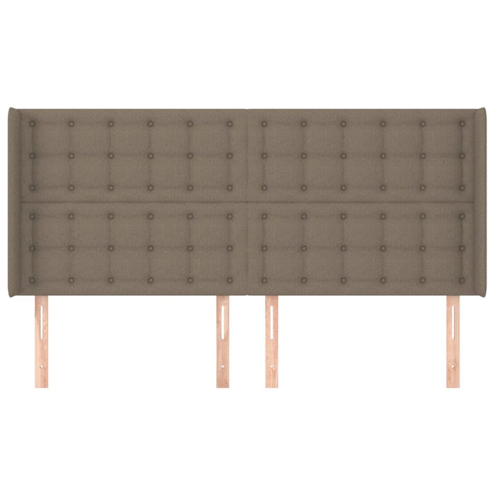 Tăblie de pat cu aripioare gri taupe 203x16x118/128 cm textil - WALTI WALTI