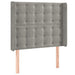 Tăblie de pat cu aripioare gri deschis 83x16x118/128 cm catifea - WALTI WALTI
