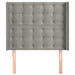 Tăblie de pat cu aripioare gri deschis 83x16x118/128 cm catifea - WALTI WALTI