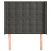 Tăblie de pat cu aripioare gri închis 83x16x118/128 cm catifea - WALTI WALTI
