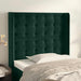 Tăblie pat cu aripioare verde închis 83x16x118/128 cm catifea - WALTI WALTI