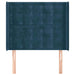 Tăblie pat cu aripioare albastru închis 83x16x118/128cm catifea - WALTI WALTI