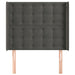 Tăblie de pat cu aripioare gri închis 103x16x118/128 cm catifea - WALTI WALTI