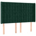 Tăblie pat cu aripioare verde închis 147x16x118/128 cm catifea - WALTI WALTI