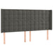 Tăblie de pat cu aripioare gri închis 163x16x118/128 cm catifea - WALTI WALTI