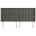 Tăblie de pat cu aripioare gri închis 163x16x118/128 cm catifea - WALTI WALTI