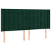 Tăblie pat cu aripioare verde închis 163x16x118/128 cm catifea - WALTI WALTI