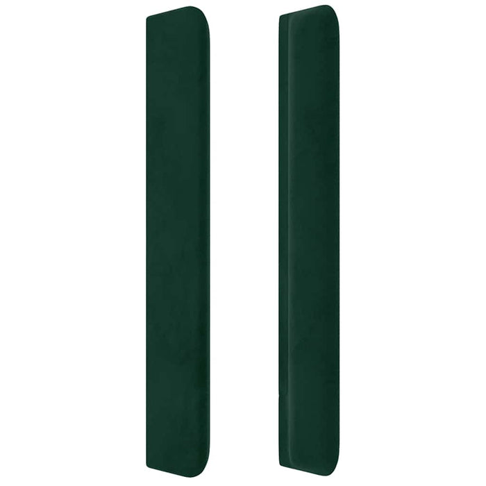Tăblie pat cu aripioare verde închis 163x16x118/128 cm catifea - WALTI WALTI