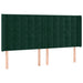 Tăblie pat cu aripioare verde închis 183x16x118/128 cm catifea - WALTI WALTI