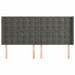 Tăblie de pat cu aripioare gri închis 203x16x118/128 cm catifea - WALTI WALTI