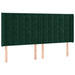 Tăblie pat cu aripioare verde închis 203x16x118/128 cm catifea - WALTI WALTI