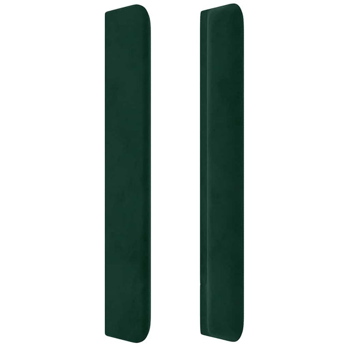 Tăblie pat cu aripioare verde închis 203x16x118/128 cm catifea - WALTI WALTI