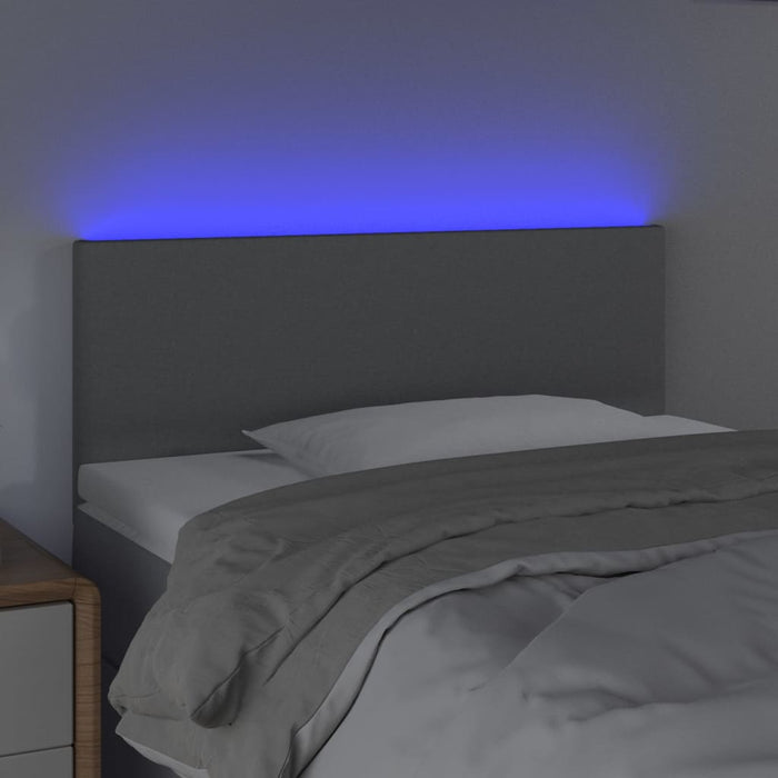 Tăblie de pat cu LED, gri deschis, 80x5x78/88 cm, textil - WALTI WALTI