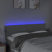 Tăblie de pat cu LED, gri deschis, 144x5x78/88 cm, textil - WALTI WALTI