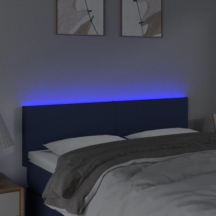 Tăblie de pat cu LED, crem, 144x5x78/88 cm, textil - WALTI WALTI