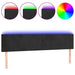 Tăblie de pat cu LED, negru, 160x5x78/88 cm, catifea - WALTI WALTI