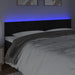 Tăblie de pat cu LED, negru, 160x5x78/88 cm, catifea - WALTI WALTI