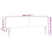 Tăblie de pat cu LED, negru, 160x5x78/88 cm, catifea - WALTI WALTI